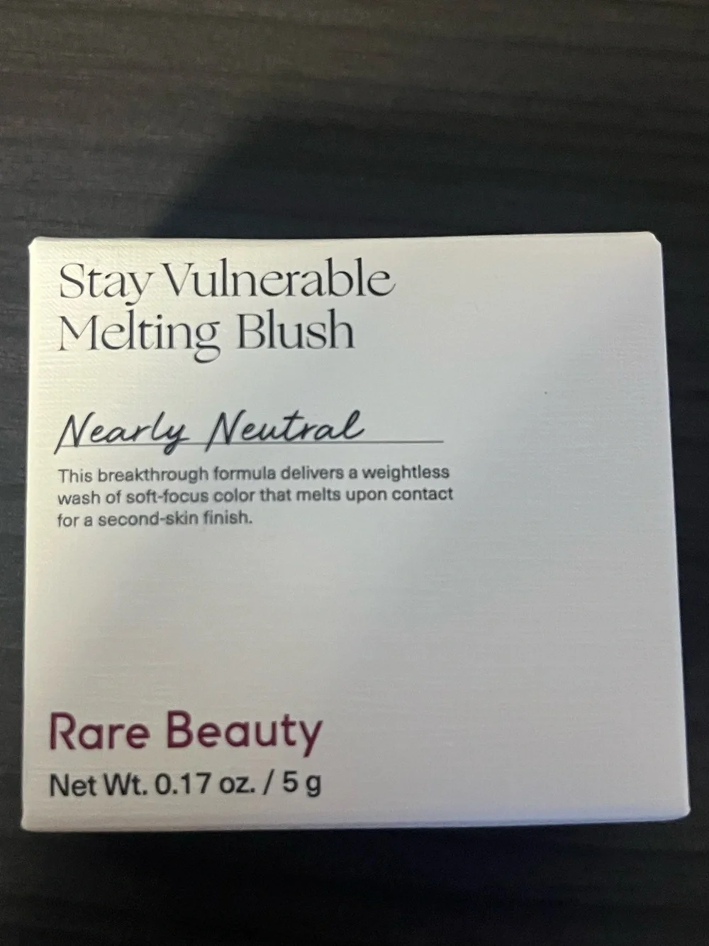 NEW!Rare Beauty Stay Vulnerable Melting Blush — Nearly Neutral (Soft Mauve-Pink)